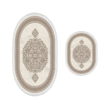 Bathmat Set (2 Pieces) 410602 - O - Brown Brown