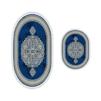 Bathmat Set (2 Pieces) 410602 - O - Blue Blue