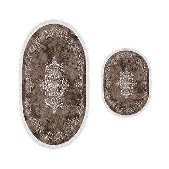 Bathmat Set (2 Pieces) 410616 - O - Brown Brown