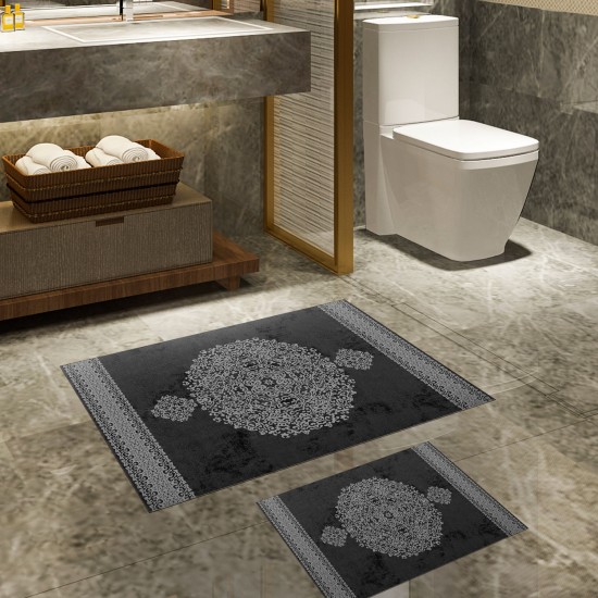 Bathmat Set (2 Pieces) 510602 - Black White
Black Lessentiel Bathmat Set (2 Pieces) 510602 - Black White
Black