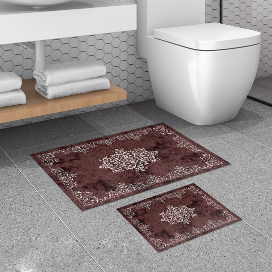 Lessentiel Bathmat Set (2 Pieces) 510616 - Claret Red Claret Red