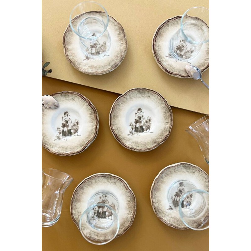 Tea Cup Set (12 Pieces) FLY12CSPRS1162 Multicolor