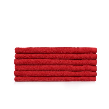 Wash Towel Set (6 Pieces) Rainbow - Red Red