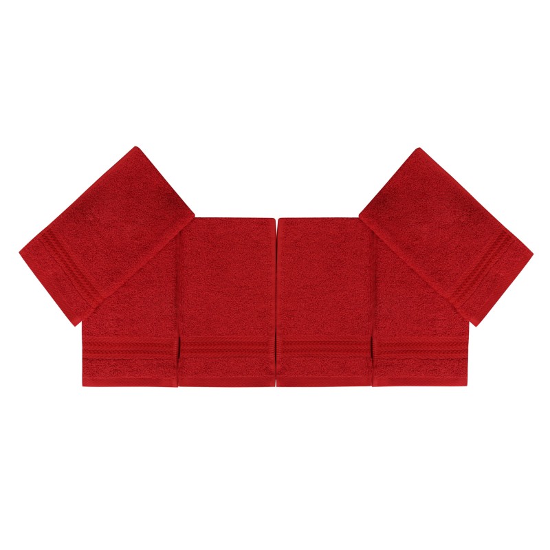 Lessentiel Wash Towel Set (6 Pieces) Rainbow - Red Red