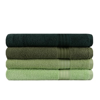 Bath Towel Set (4 Pieces) Rainbow - Green Light Green
Olive Green
Green
Dark Green