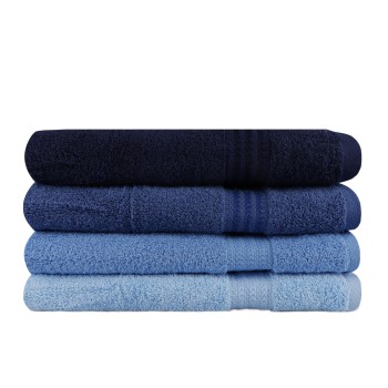 Bath Towel Set (4 Pieces) Rainbow - Blue Dark Blue
Blue
Light Blue