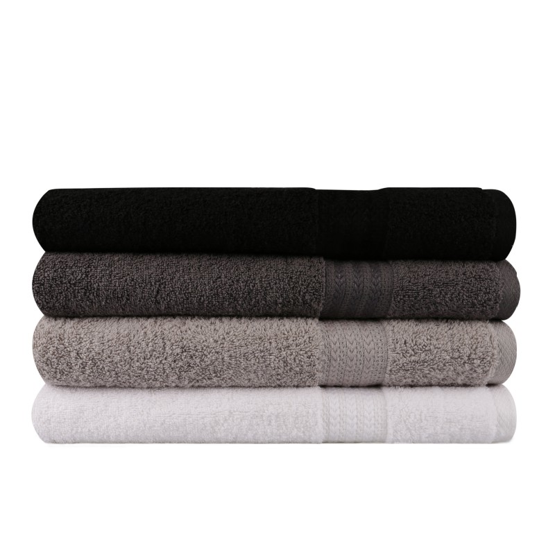 Lessentiel Bath Towel Set (4 Pieces) Rainbow - Black White
Grey
Dark Grey
Black