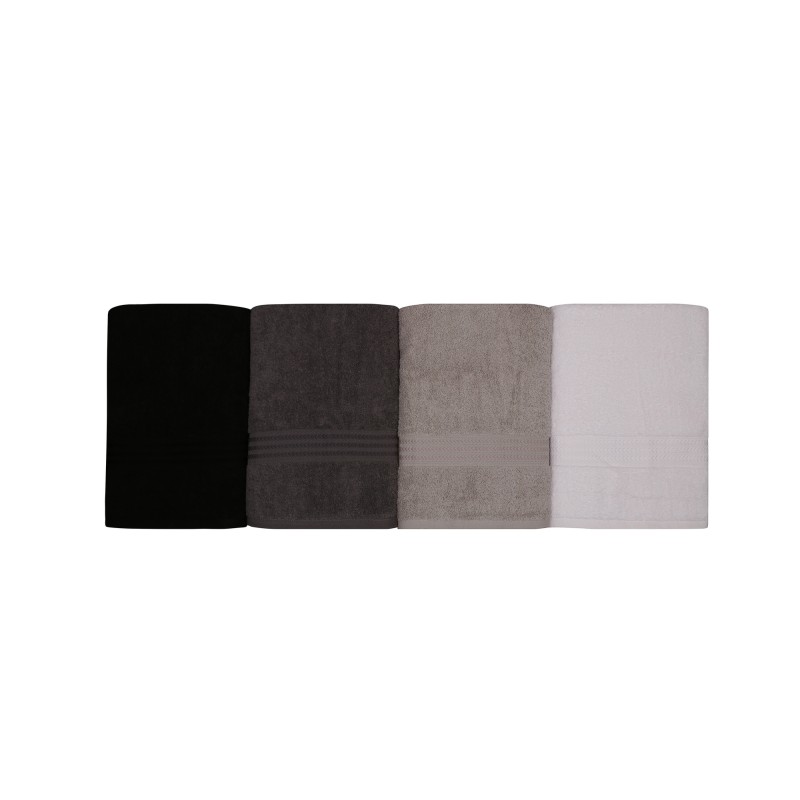 Lessentiel Bath Towel Set (4 Pieces) Rainbow - Black White
Grey
Dark Grey
Black