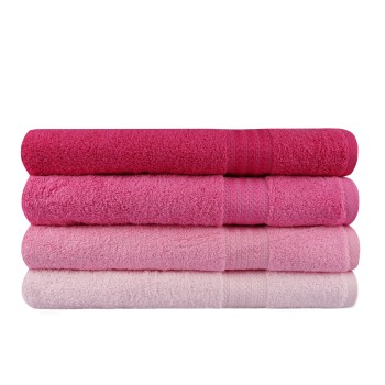 Bath Towel Set (4 Pieces) Rainbow - Pink Light Pink
Pink
Dusty Rose
Fuchsia
