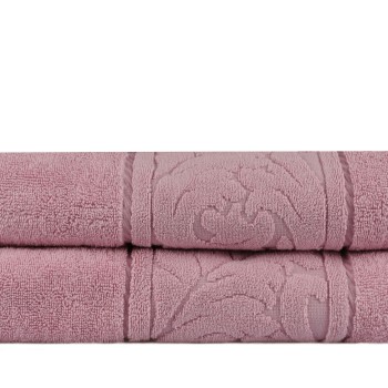 Bath Towel Set (2 Pieces) Sultan - Rose Rose