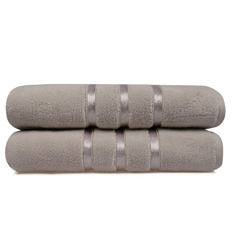 Lessentiel Bath Towel Set (2 Pieces) Dolce - Light Brown Light Brown
