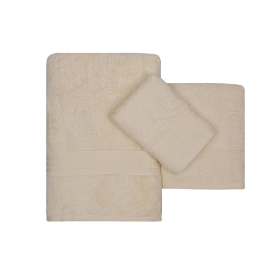 Towel Set (3 Pieces) Rainbow - Cream Cream Lessentiel Towel Set (3 Pieces) Rainbow - Cream Cream
