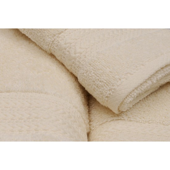 Towel Set (3 Pieces) Rainbow - Cream Cream Lessentiel Towel Set (3 Pieces) Rainbow - Cream Cream