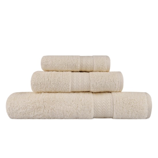 Towel Set (3 Pieces) Rainbow - Cream Cream Lessentiel Towel Set (3 Pieces) Rainbow - Cream Cream
