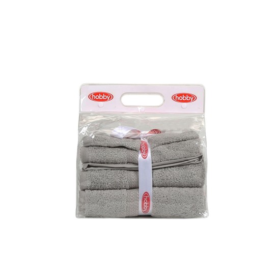 Towel Set (3 Pieces) Rainbow - Grey Grey Lessentiel Towel Set (3 Pieces) Rainbow - Grey Grey
