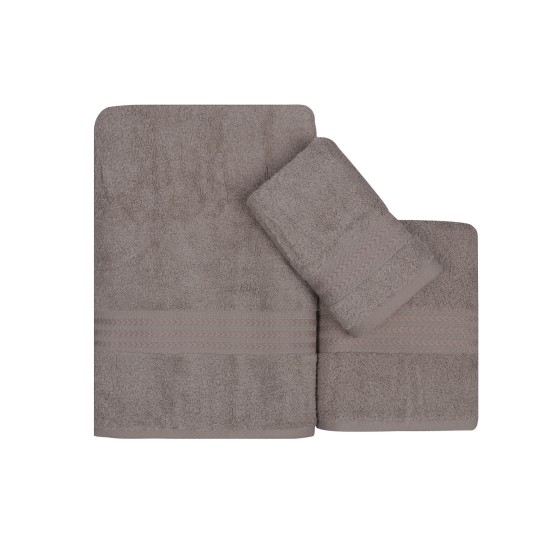 Towel Set (3 Pieces) Rainbow - Grey Grey Lessentiel Towel Set (3 Pieces) Rainbow - Grey Grey