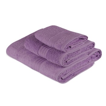 Towel Set (3 Pieces) Rainbow - Lilac Lilac
