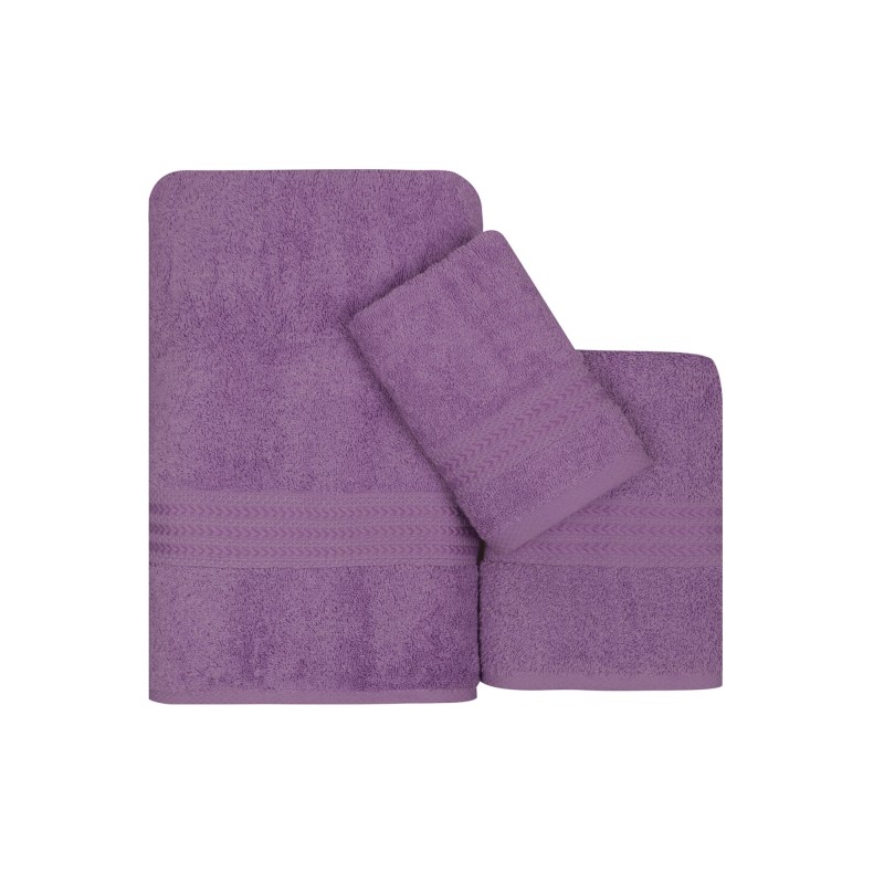Lessentiel Towel Set (3 Pieces) Rainbow - Lilac Lilac