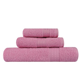 Towel Set (3 Pieces) Rainbow - Pink Pink