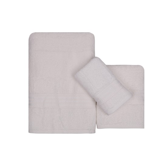 Towel Set (3 Pieces) Rainbow - White White Lessentiel Towel Set (3 Pieces) Rainbow - White White