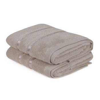 Hand Towel Set (2 Pieces) Dolce - Light Brown Light Brown