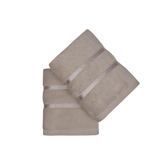 Hand Towel Set (2 Pieces) Dolce - Light Brown Light Brown Lessentiel Hand Towel Set (2 Pieces) Dolce - Light Brown Light Brown
