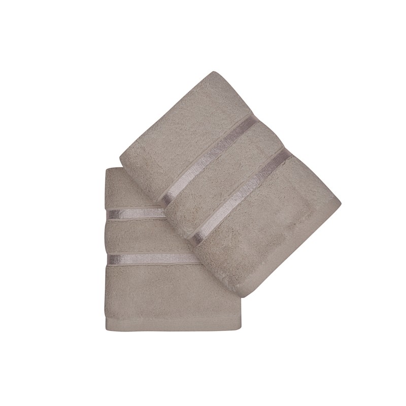 Lessentiel Hand Towel Set (2 Pieces) Dolce - Light Brown Light Brown