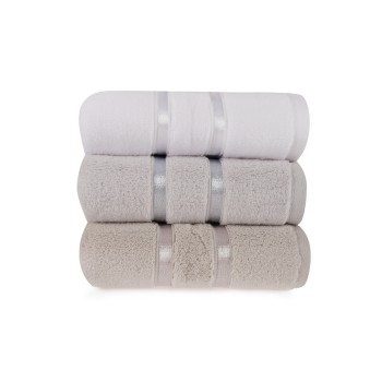 Hand Towel Set (3 Pieces) Dolce - White, Light Blue, Light Brown White
Light Blue
Light Brown