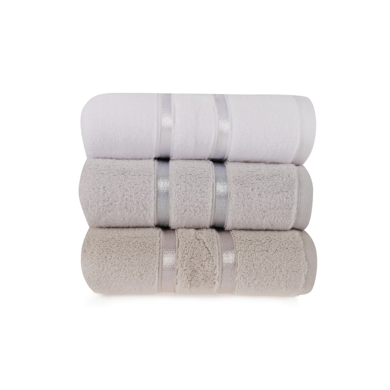 Lessentiel Hand Towel Set (3 Pieces) Dolce - White, Light Blue, Light Brown White
Light Blue
Light Brown
