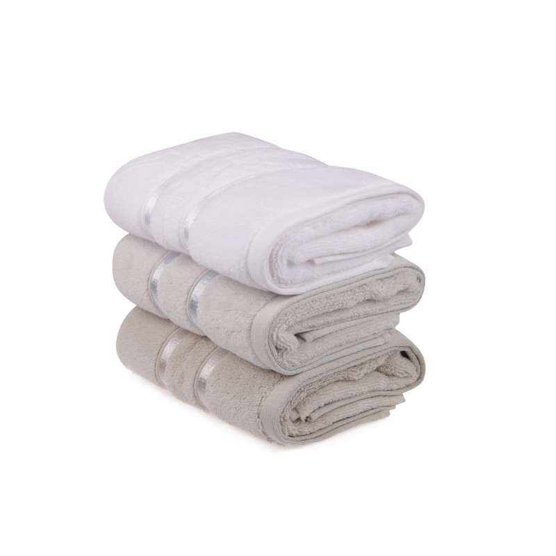 Lessentiel Hand Towel Set (3 Pieces) Dolce - White, Light Blue, Light Brown White
Light Blue
Light Brown