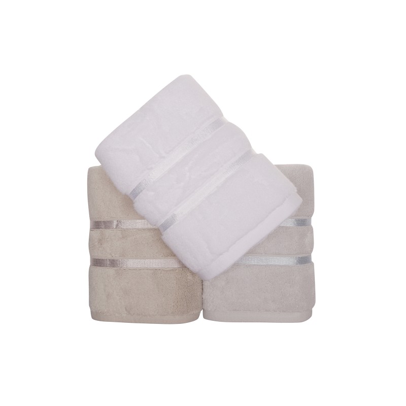Lessentiel Hand Towel Set (3 Pieces) Dolce - White, Light Blue, Light Brown White
Light Blue
Light Brown