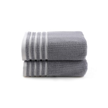 Bath Towel Set (2 Pieces) Mayra - Dark Grey Dark Grey