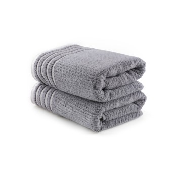 Bath Towel Set (2 Pieces) Mayra - Dark Grey Dark Grey