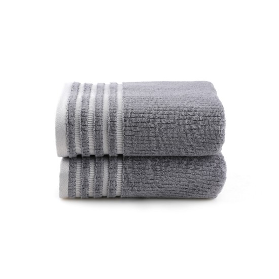 Lessentiel Bath Towel Set (2 Pieces) Mayra - Dark Grey Dark Grey