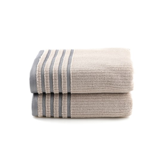 Lessentiel Bath Towel Set (2 Pieces) Mayra - Light Brown Light Brown