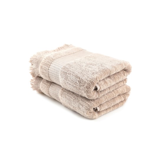 Hand Towel Set (2 Pieces) Zeus - Light Brown Light Brown Lessentiel Hand Towel Set (2 Pieces) Zeus - Light Brown Light Brown