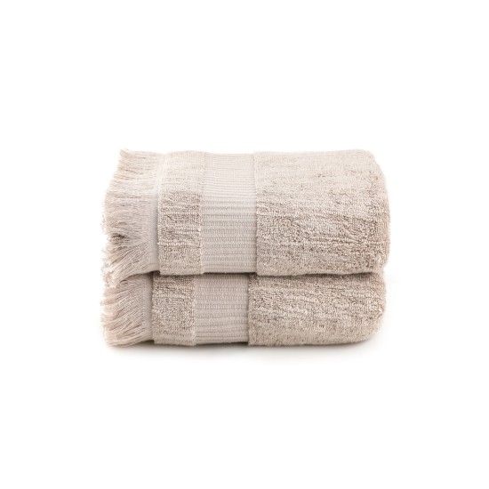 Hand Towel Set (2 Pieces) Zeus - Light Brown Light Brown Lessentiel Hand Towel Set (2 Pieces) Zeus - Light Brown Light Brown