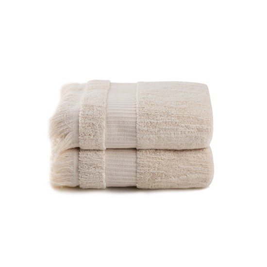 Lessentiel Hand Towel Set (2 Pieces) Zeus - Cappuccino Cappuccino