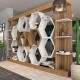 Βιβλιοθήκη - Sueno - Χρώμα Λευκό Καρυδί - 140x30x178εκ Βιβλιοθήκη - Sueno - Χρώμα Λευκό Καρυδί - 140x30x178εκ