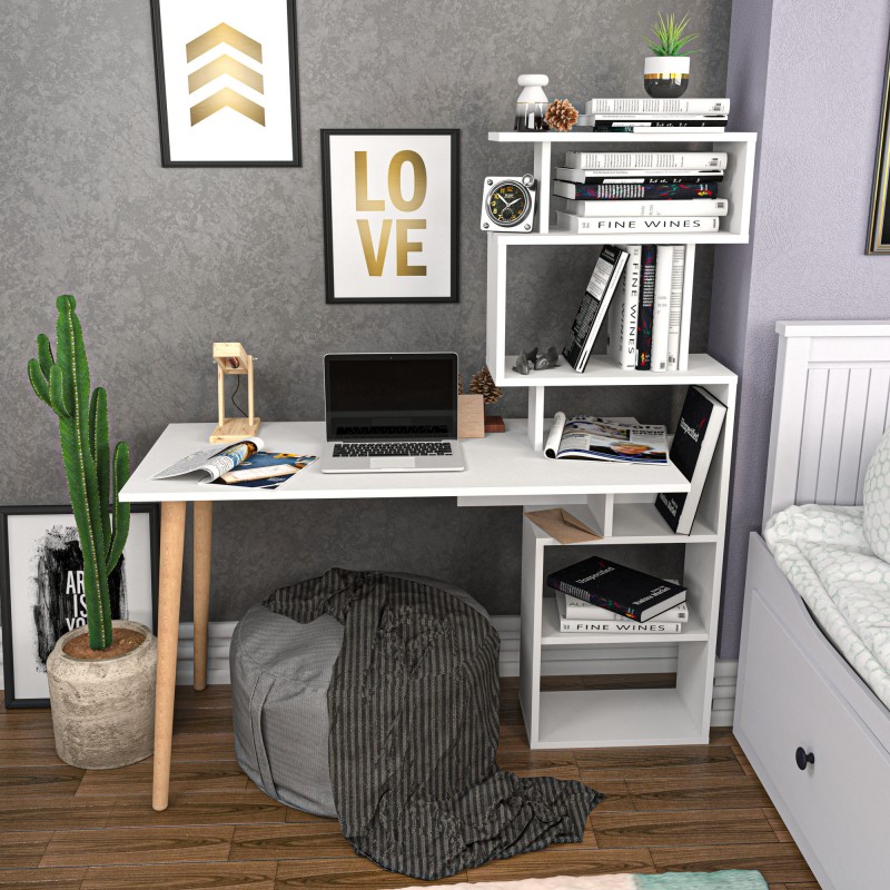 Study Desk Vina - White White
