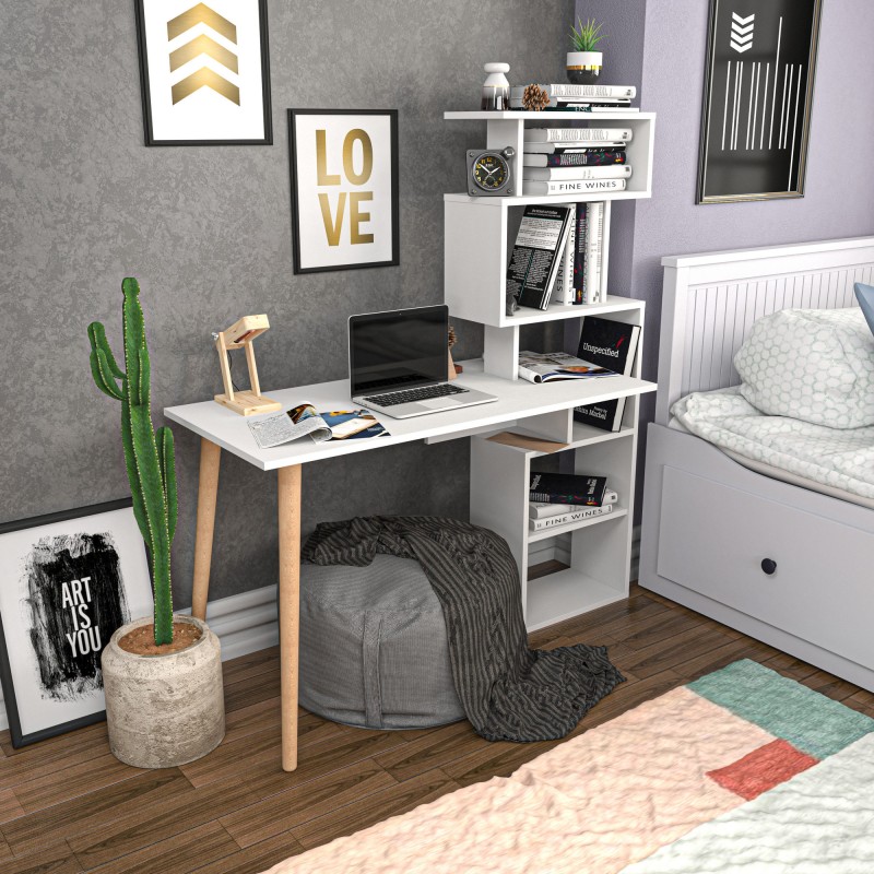 Study Desk Vina - White White