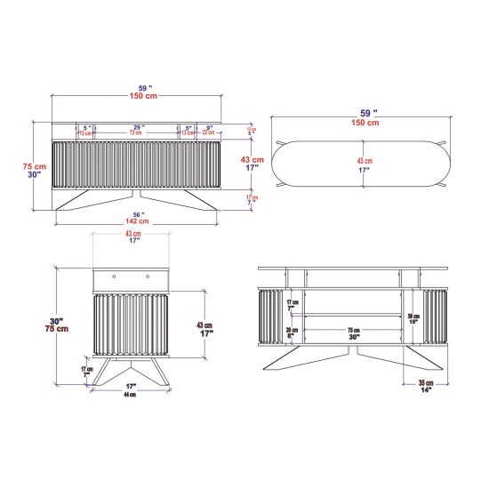 Sideboard Stor - Oak, White Oak
White