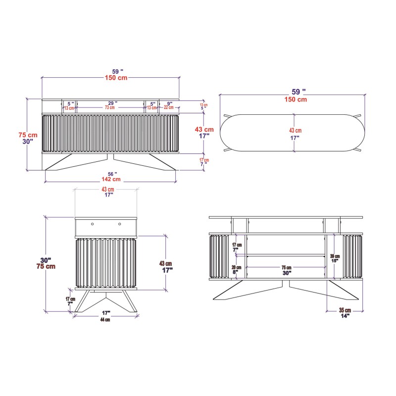 Sideboard Stor - Oak, White Oak
White