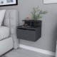 Κομοδίνο Alice - Χρώμα Ανθρακί - 39,8x31,9x35εκ