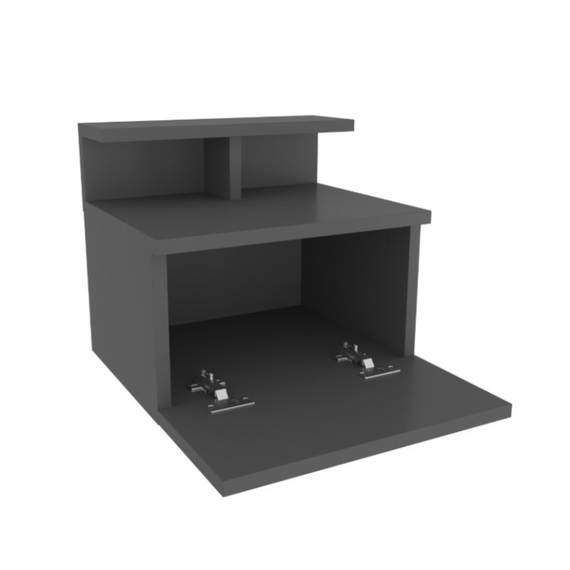 Κομοδίνο Alice - Χρώμα Ανθρακί - 39,8x31,9x35εκ