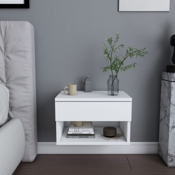 Nightstand Jamot - White White