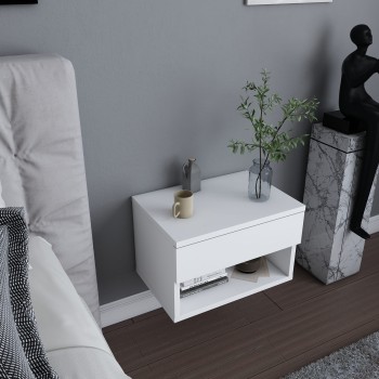 Nightstand Jamot - White White