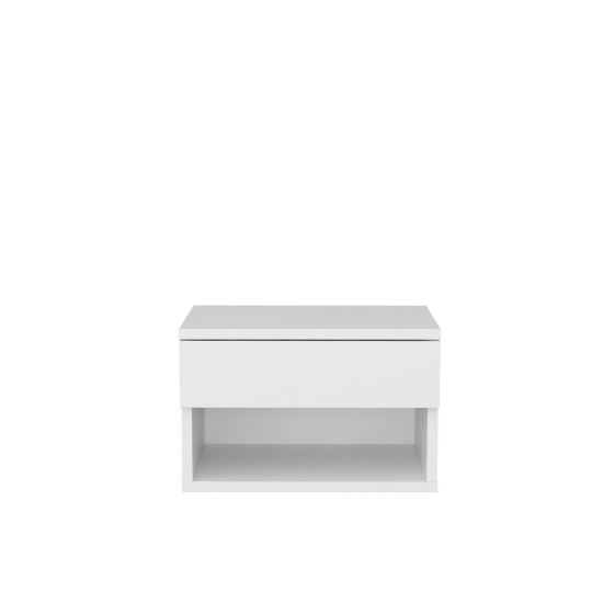 Nightstand Jamot - White White Hanah Home Nightstand Jamot - White White