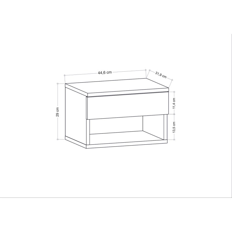 Hanah Home Nightstand Jamot - White White