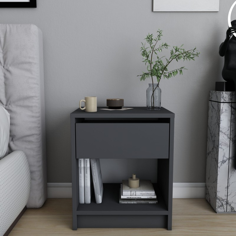 Hanah Home Nightstand Sheridan - Anthracite Anthracite